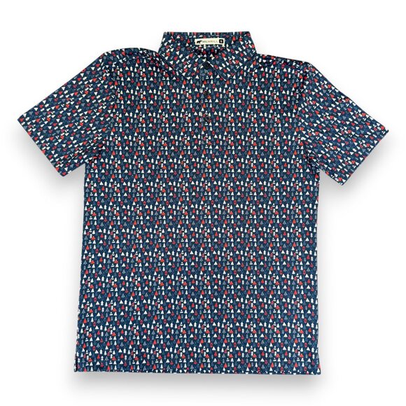 Merrill Apparel Men's Christmas Tree Pattern Polo - Picture 1 of 4